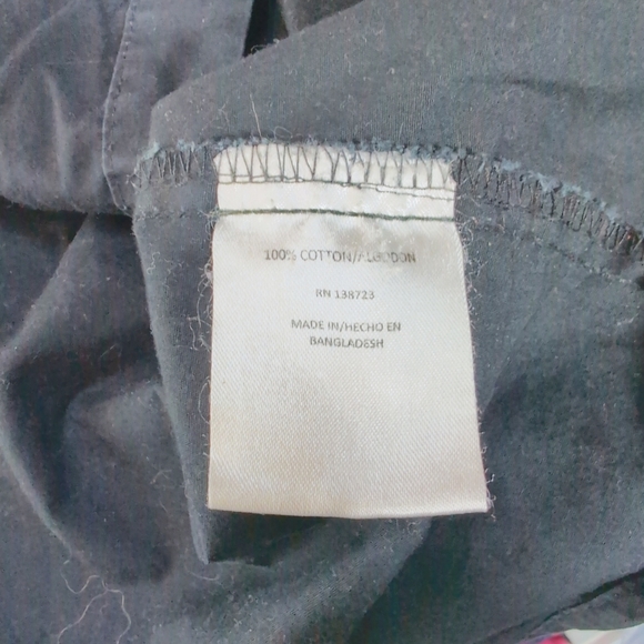 Twoce Men's LG Black Button-Up Shirt  With Epaulettes - Picture 6 of 6